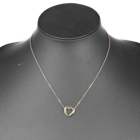 CARTIER Trinity heart Necklace K18 Gold/YG PG WG 4.19g Women - Picture 1 of 9